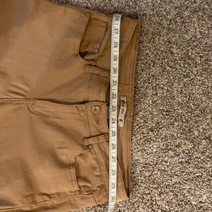 All purpose beige pants to dress up or down. Size 7, stretchy waste, comfy fit.